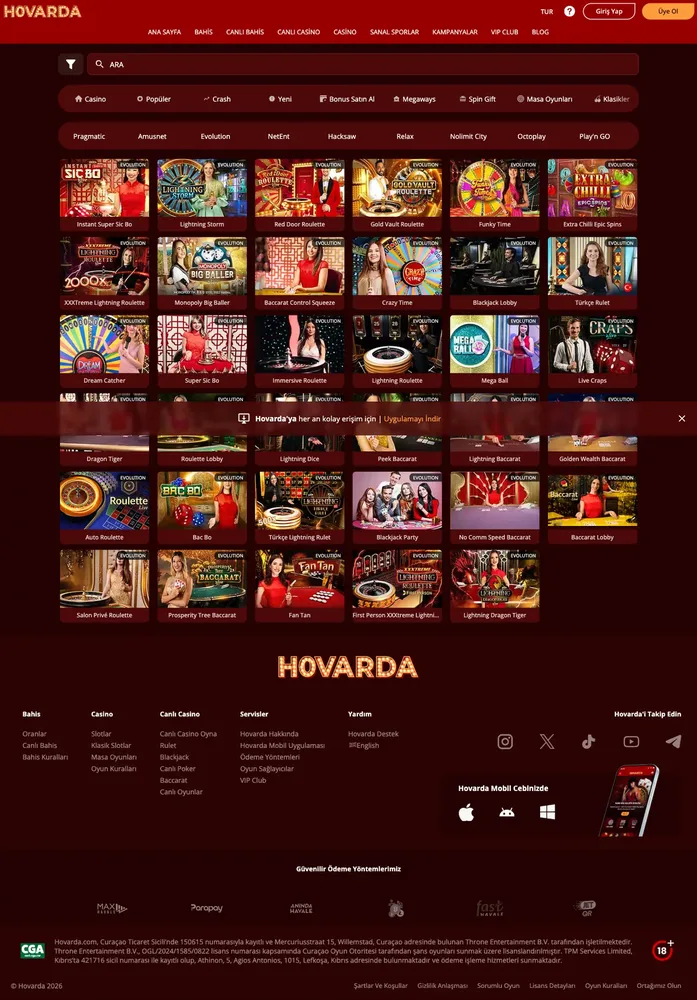hovarda sayfa